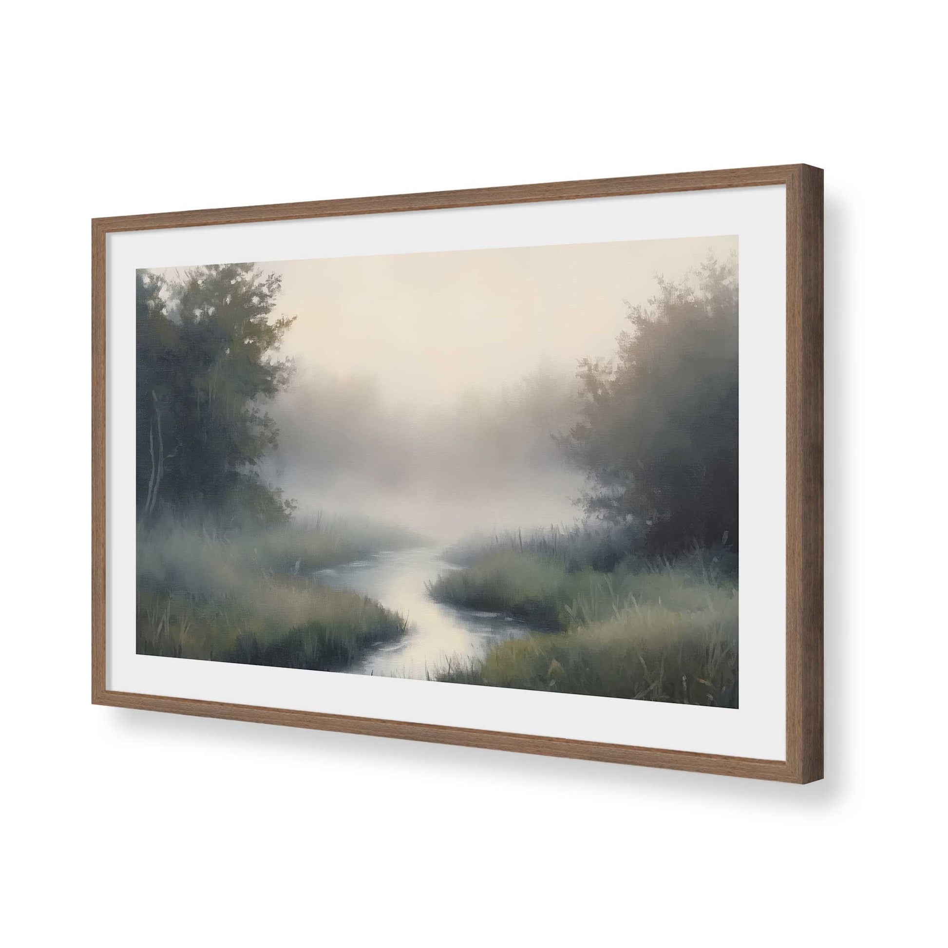 [Color:Walnut], Picture of art in a Walnut frame of the corner