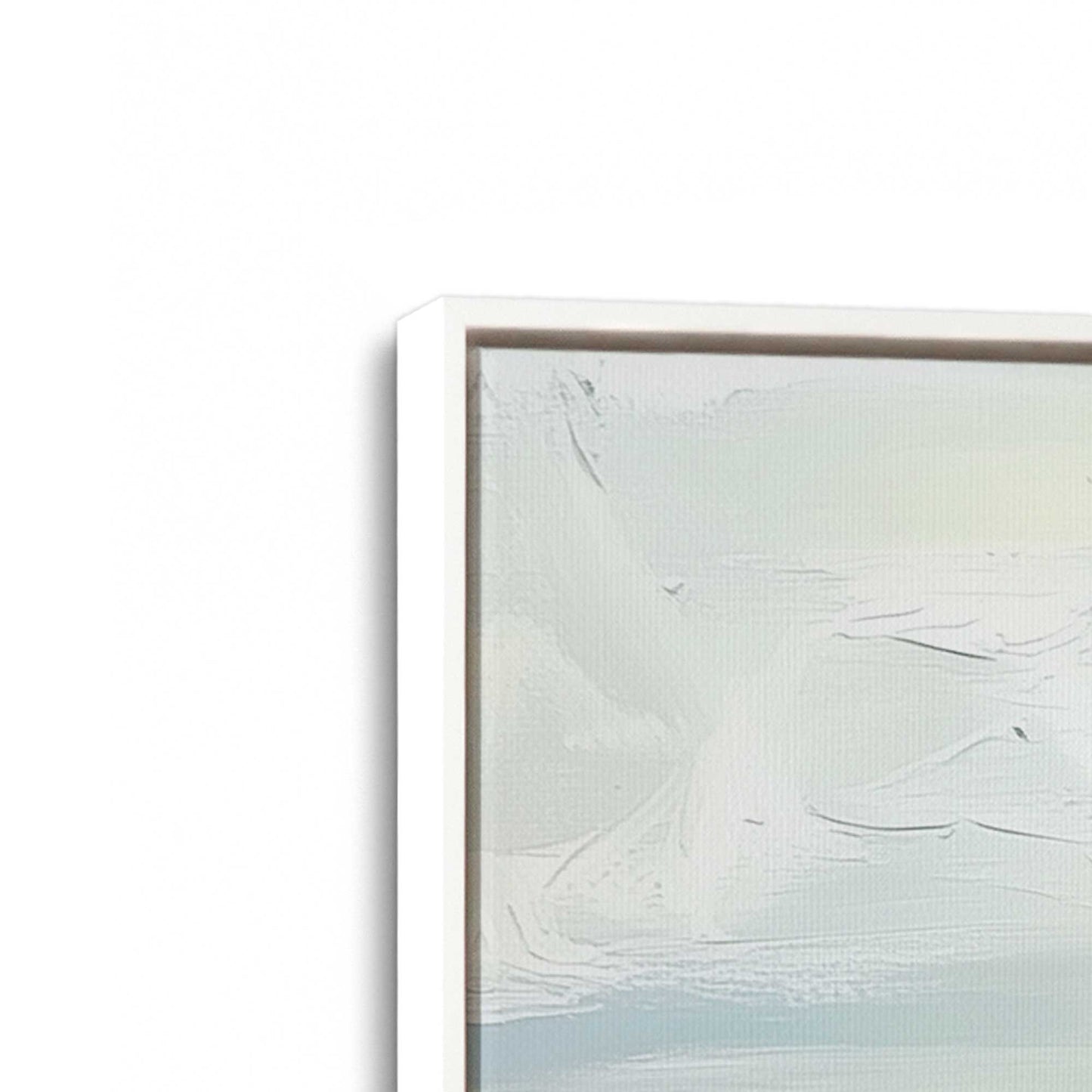 [Color:Opaque White], Picture of art in a White frame at an angle