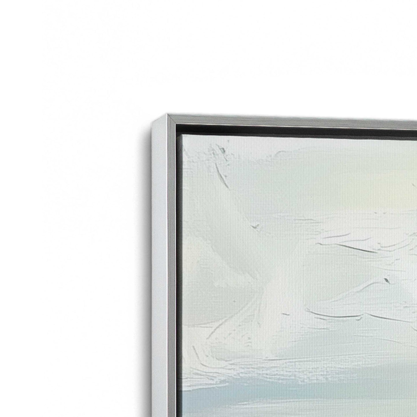 [Color:Polished Chrome], Picture of art in a Polished Chrome frame at an angle
