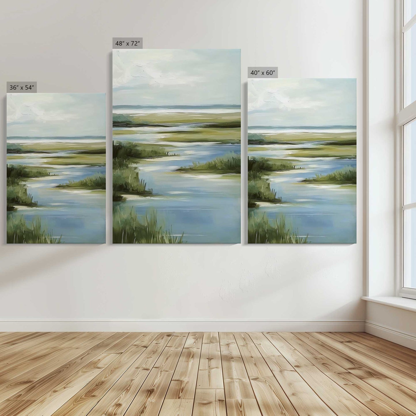 [Color:Stretched Canvas], Image showing the size comparisons