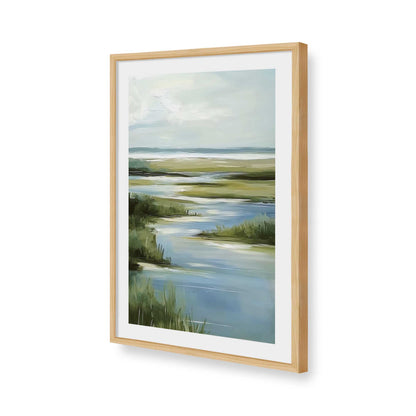 [Color:American Maple], Picture of art in a American Maple frame of the corner