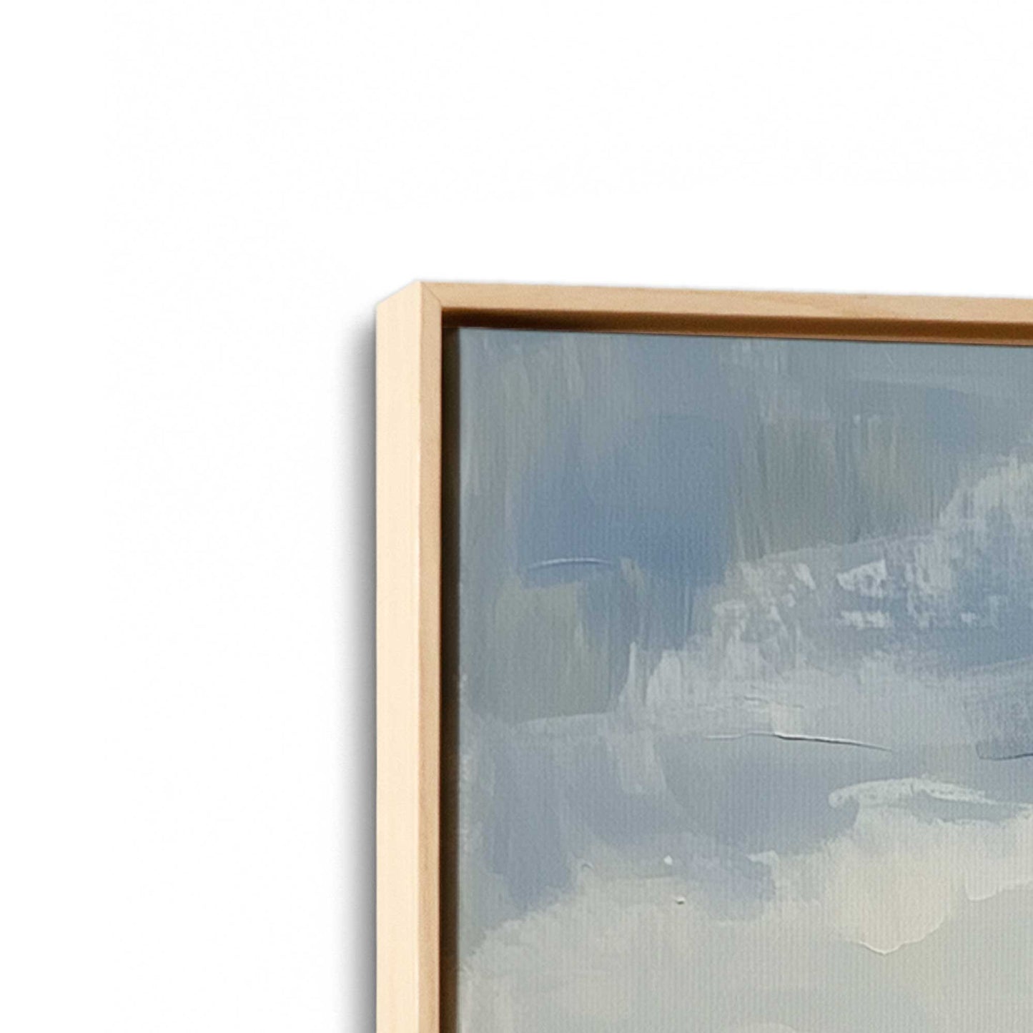 [Color:American Maple], Picture of art in a American Maple frame at an angle