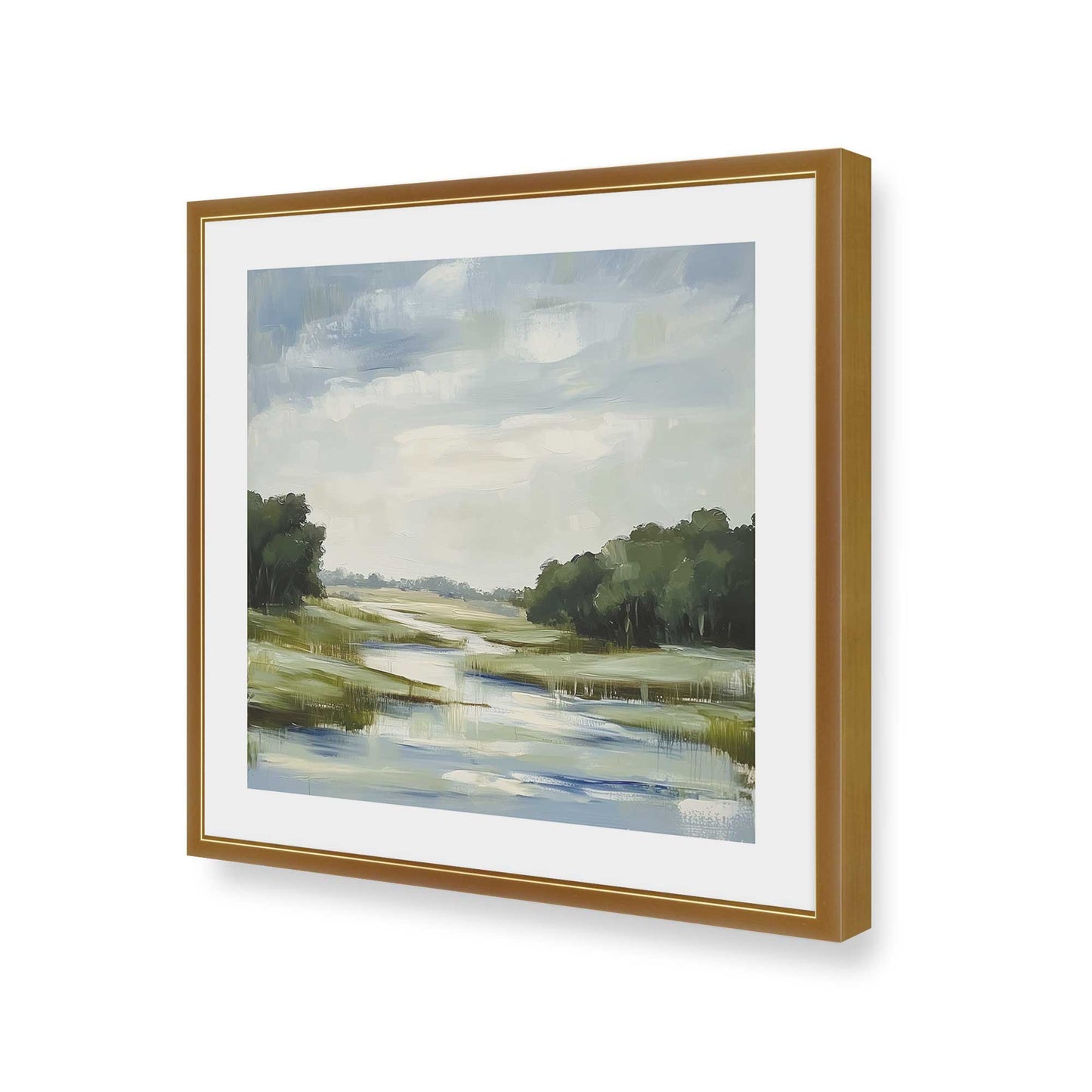 [Color:Polished Gold], Picture of art in a Polished Gold frame of the corner