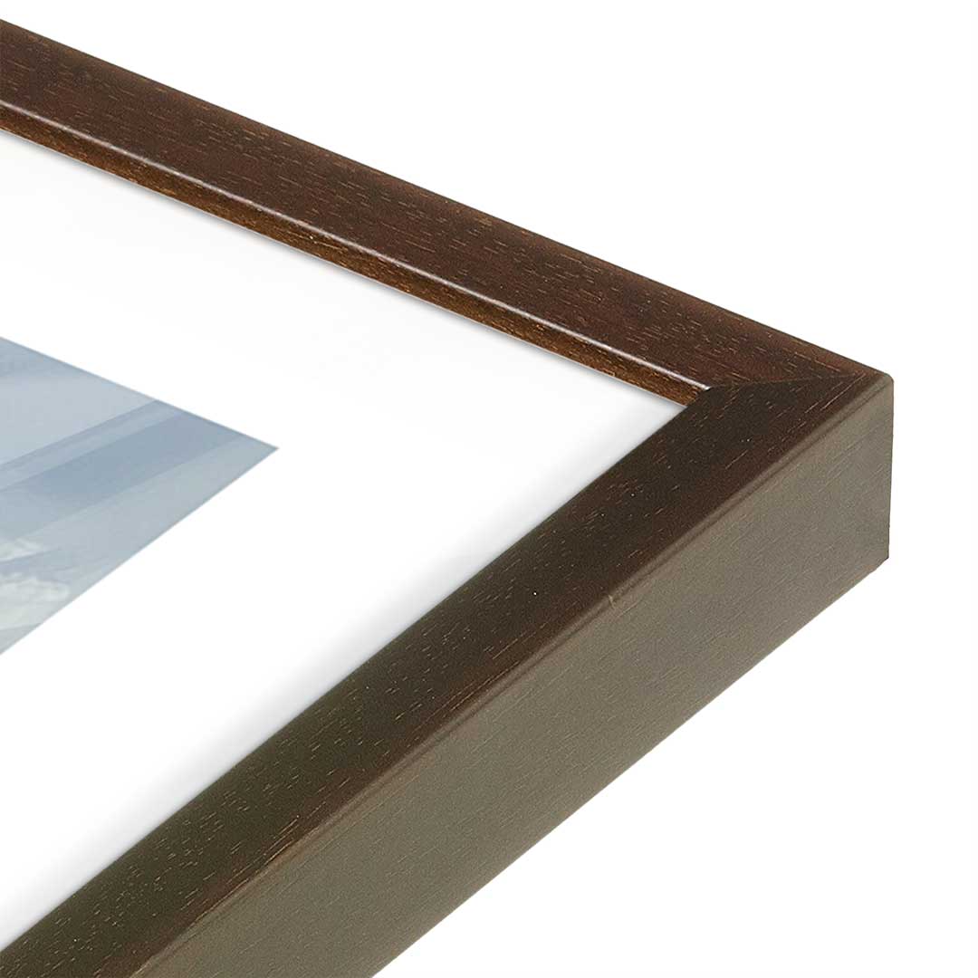 [Color:Espresso], Picture of art in a Espresso frame at an angle