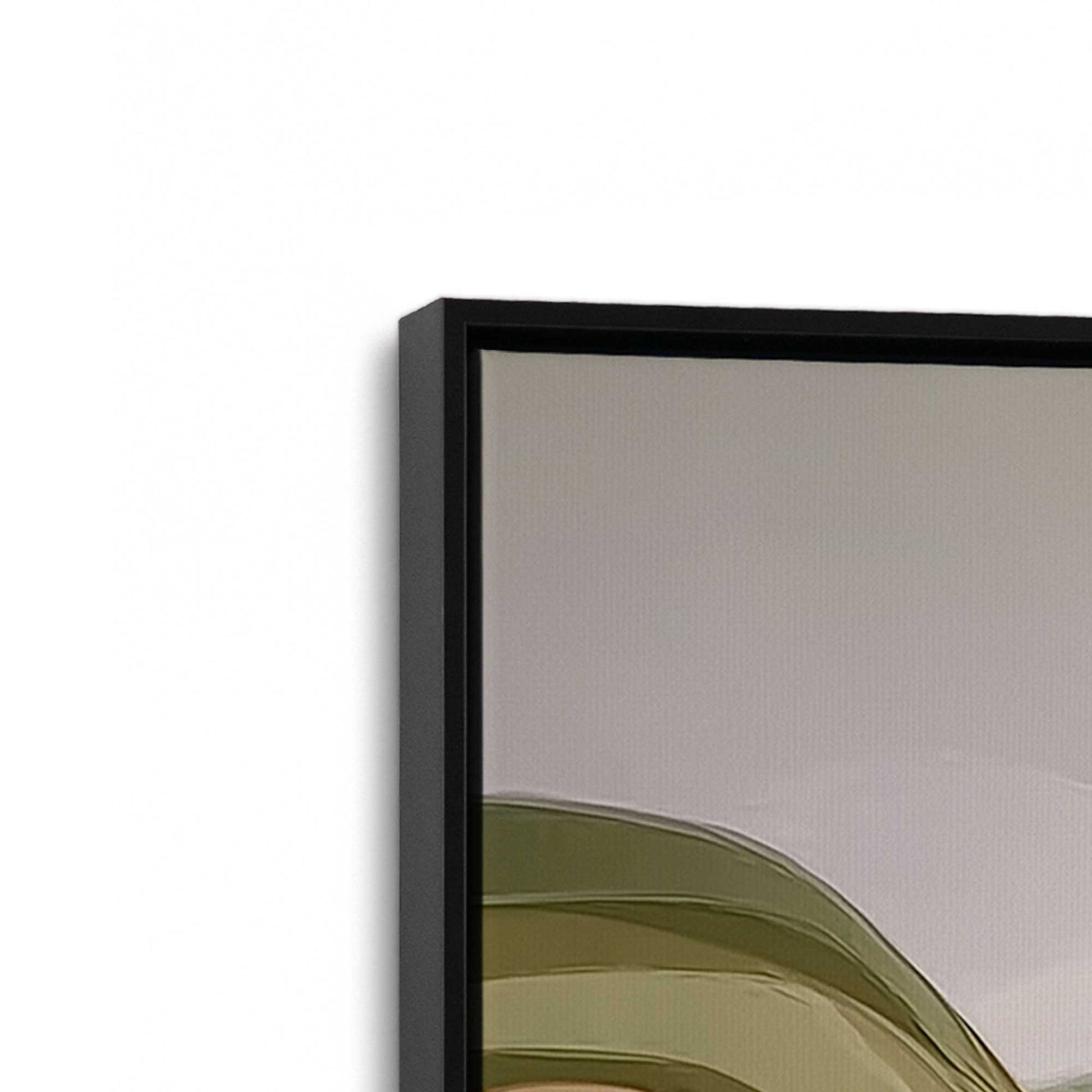 [Color:Satin Black], Picture of art in a Satin Black frame at an angle