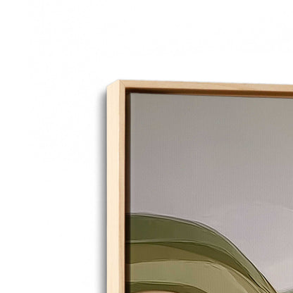 [Color:American Maple], Picture of art in a American Maple frame at an angle