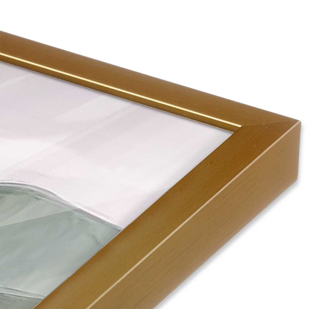 [Color:Polished Gold], Picture of art in a Polished Gold frame at an angle