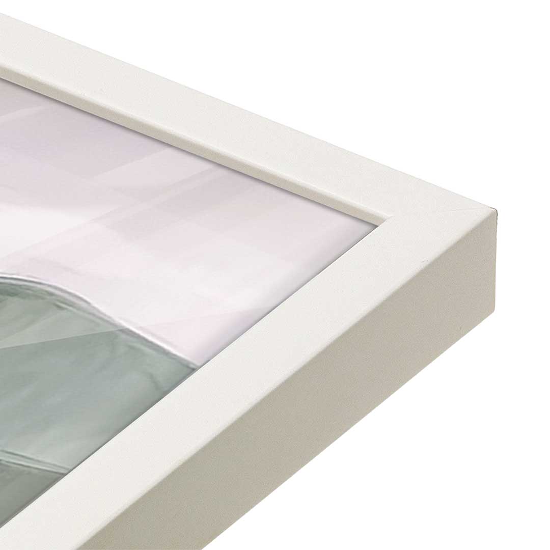 [Color:Opaque White], Picture of art in a Opaque White frame at an angle