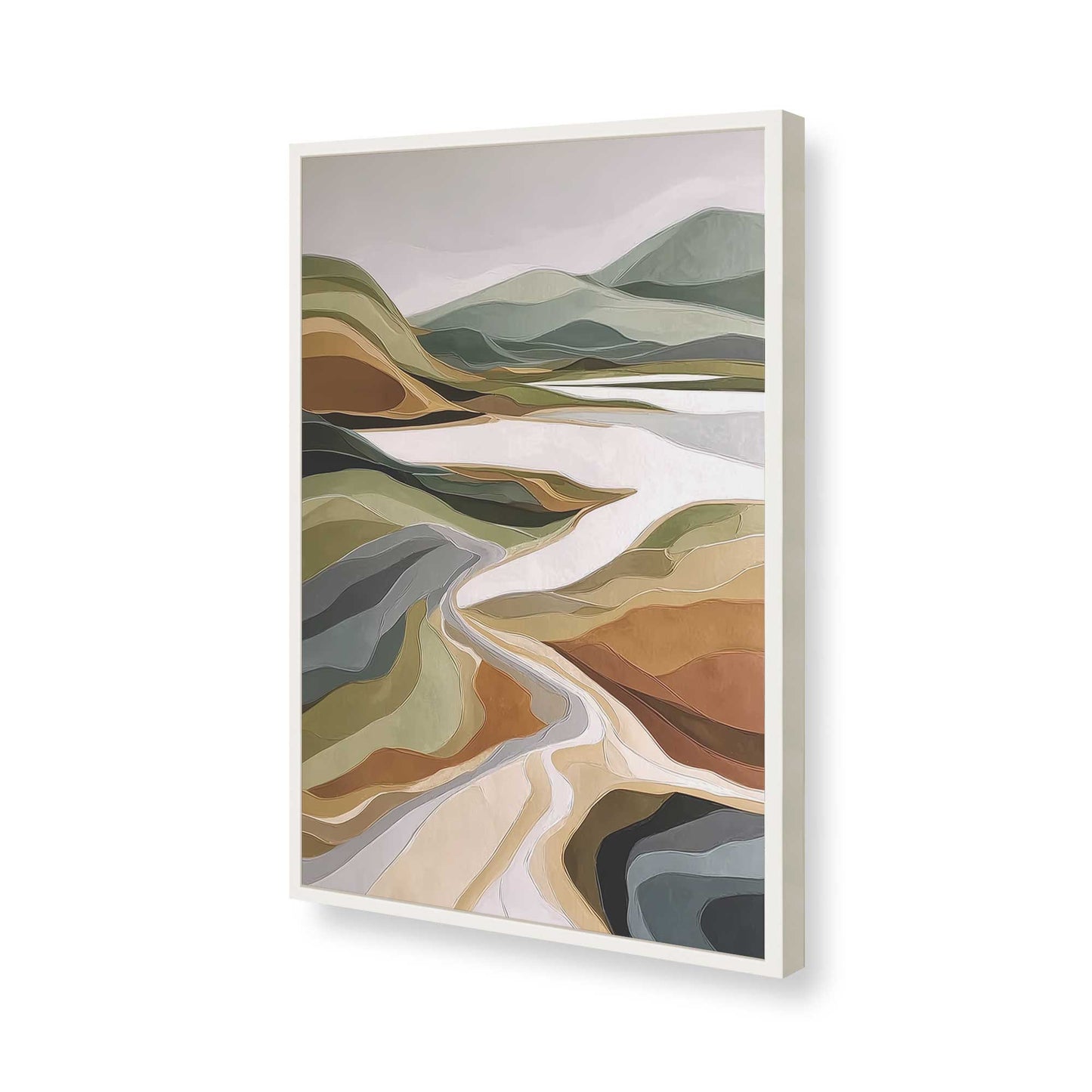 [Color:Opaque White], Picture of art in a Opaque White frame of the corner