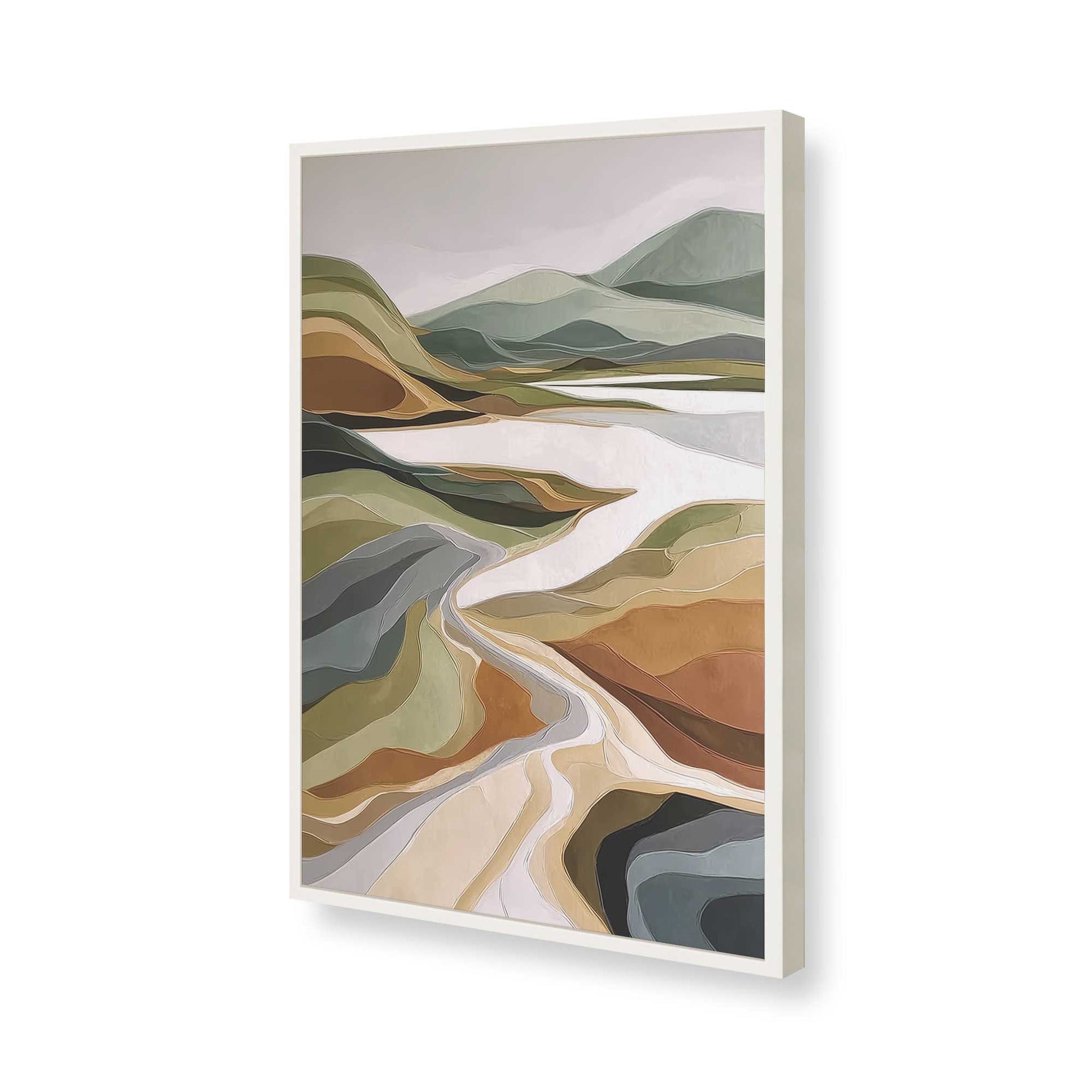 [Color:Opaque White], Picture of art in a Opaque White frame of the corner
