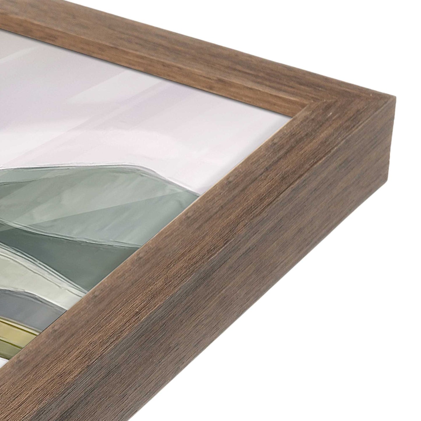 [Color:Walnut], Picture of art in a Walnut frame at an angle