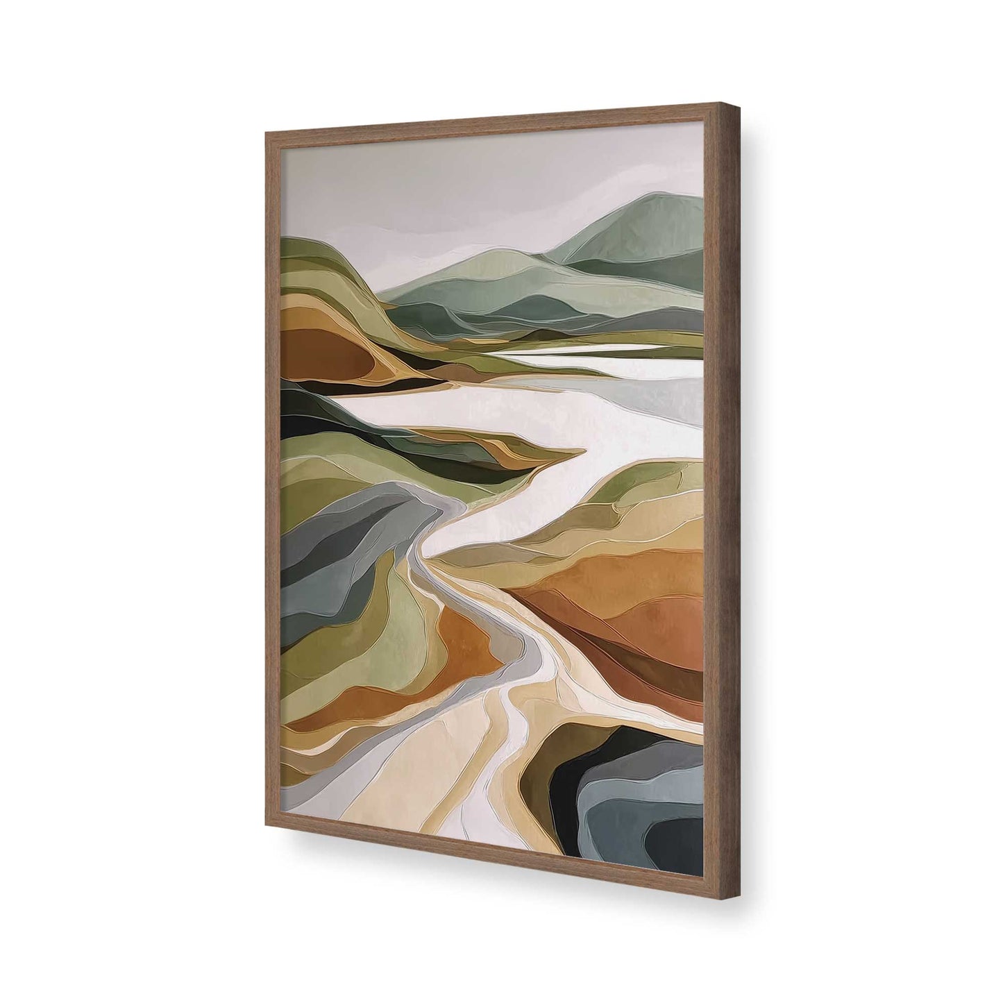 [Color:Walnut], Picture of art in a Walnut frame of the corner