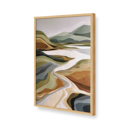 [Color:American Maple], Picture of art in a American Maple frame of the corner