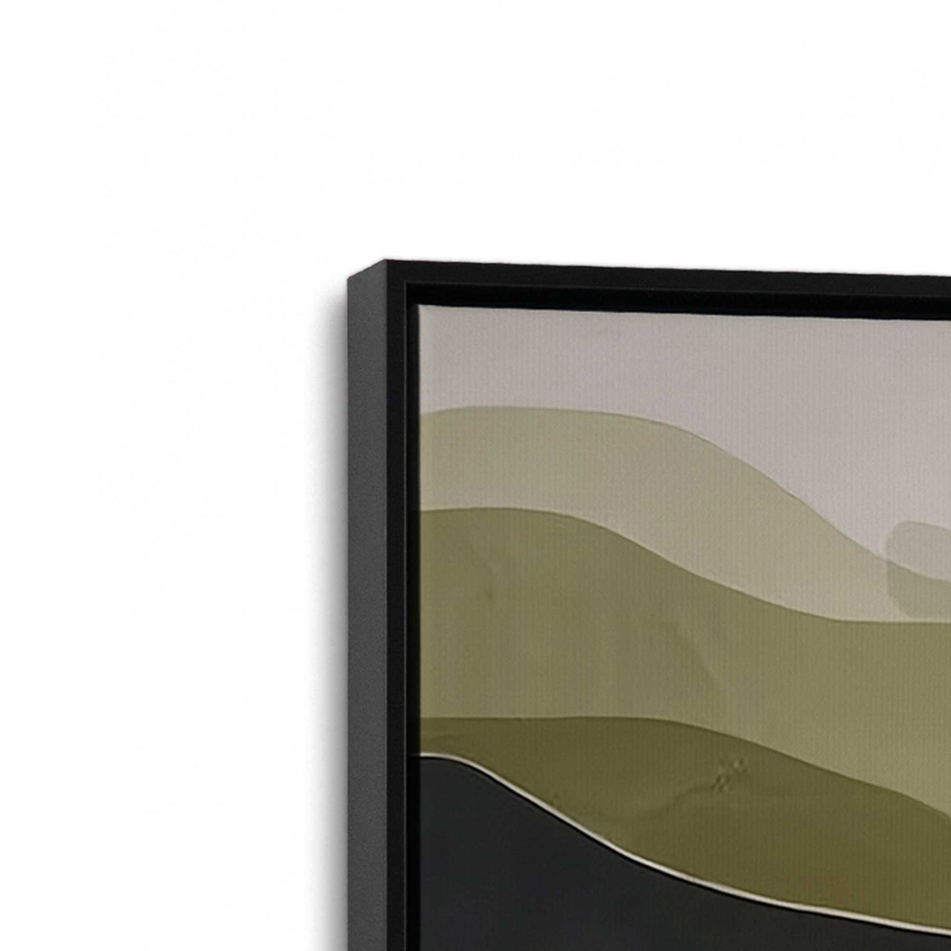 [Color:Satin Black], Picture of art in a Satin Black frame at an angle