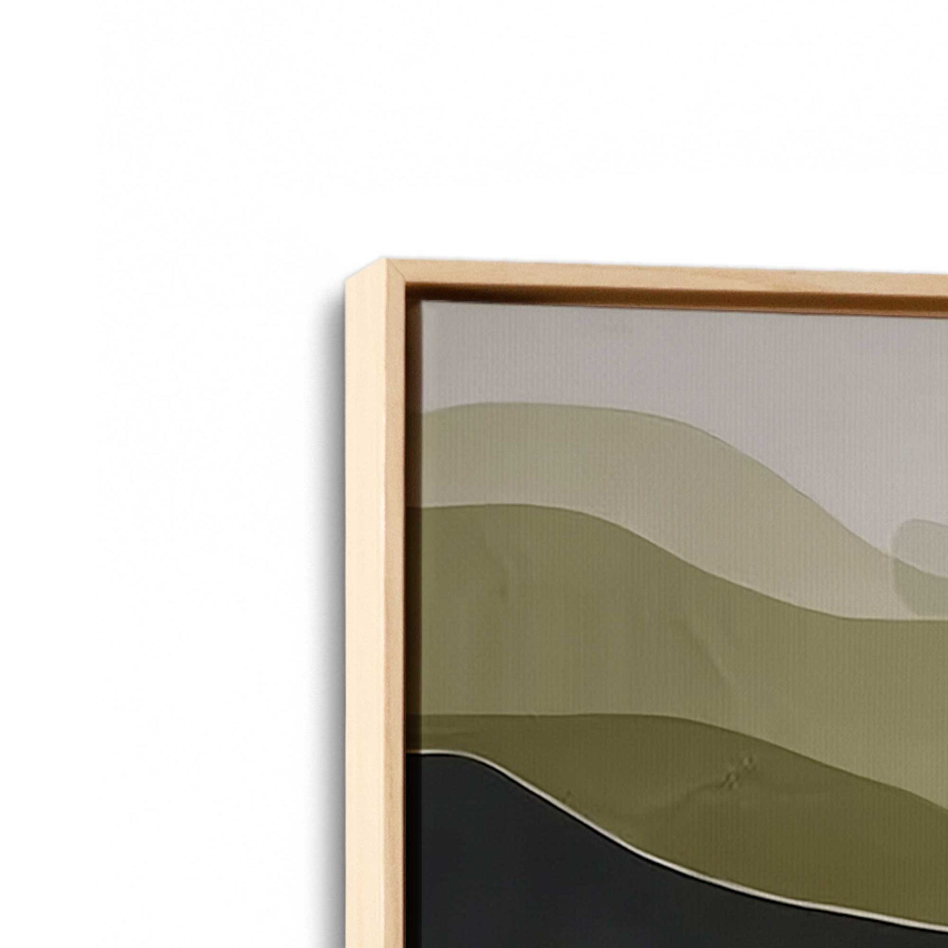 [Color:American Maple], Picture of art in a American Maple frame at an angle