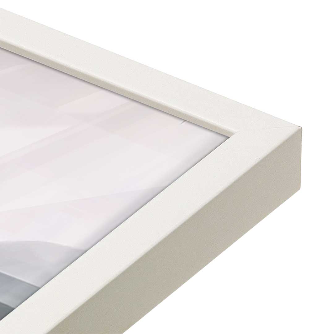 [Color:Opaque White], Picture of art in a Opaque White frame at an angle