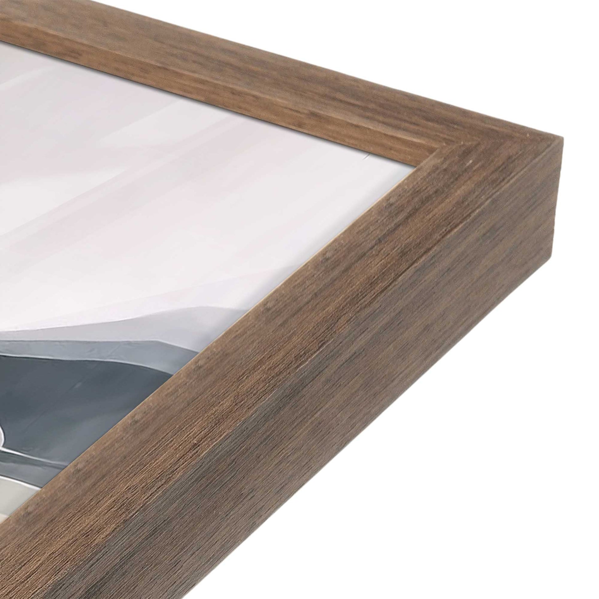 [Color:Walnut], Picture of art in a Walnut frame at an angle