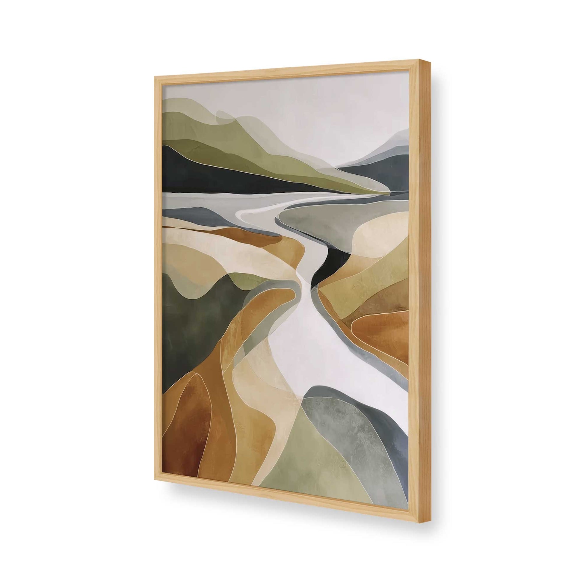 [Color:American Maple], Picture of art in a American Maple frame of the corner
