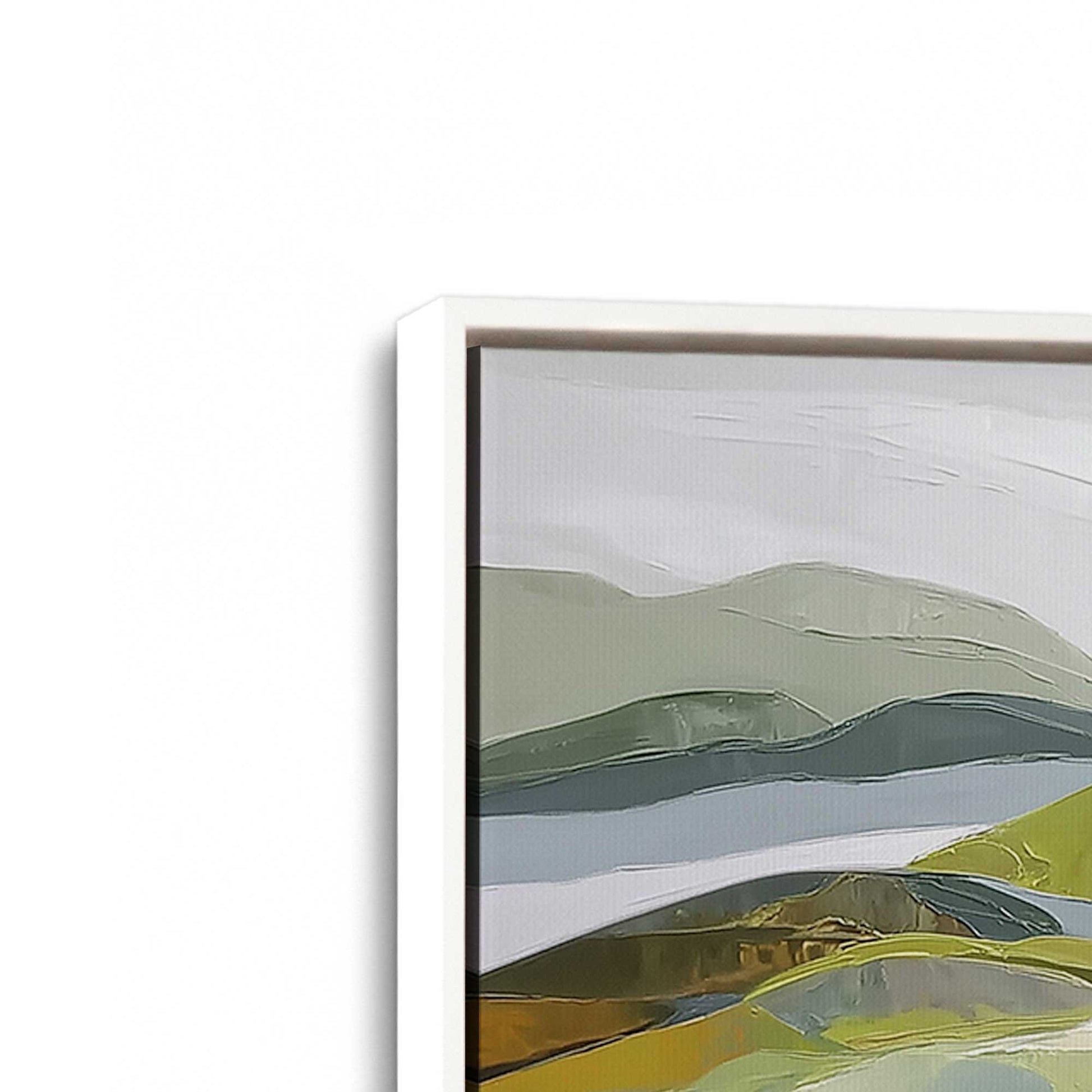 [Color:Opaque White], Picture of art in a White frame at an angle