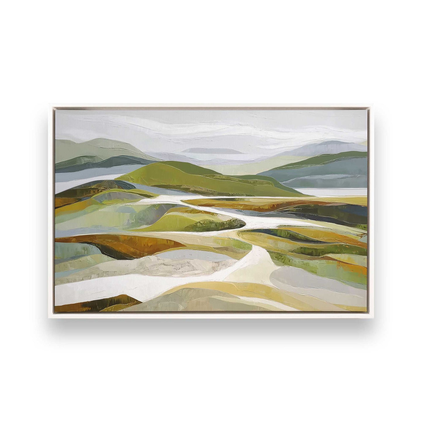 [Color:Opaque White], Picture of art in a White frame