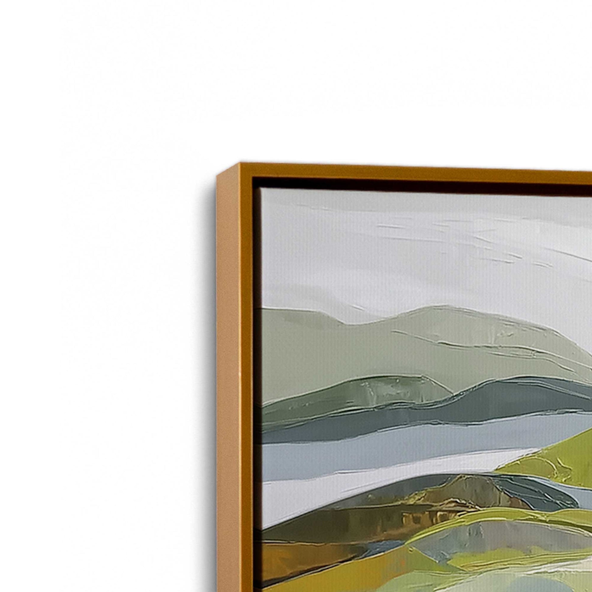 [Color:Polished Gold], Picture of art in a Polished Gold frame at an angle
