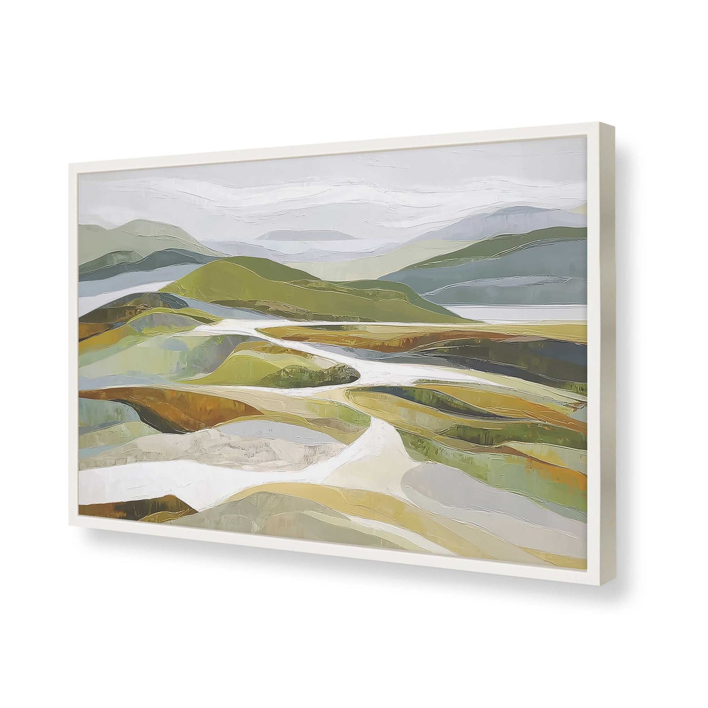 [Color:Opaque White], Picture of art in a Opaque White frame of the corner