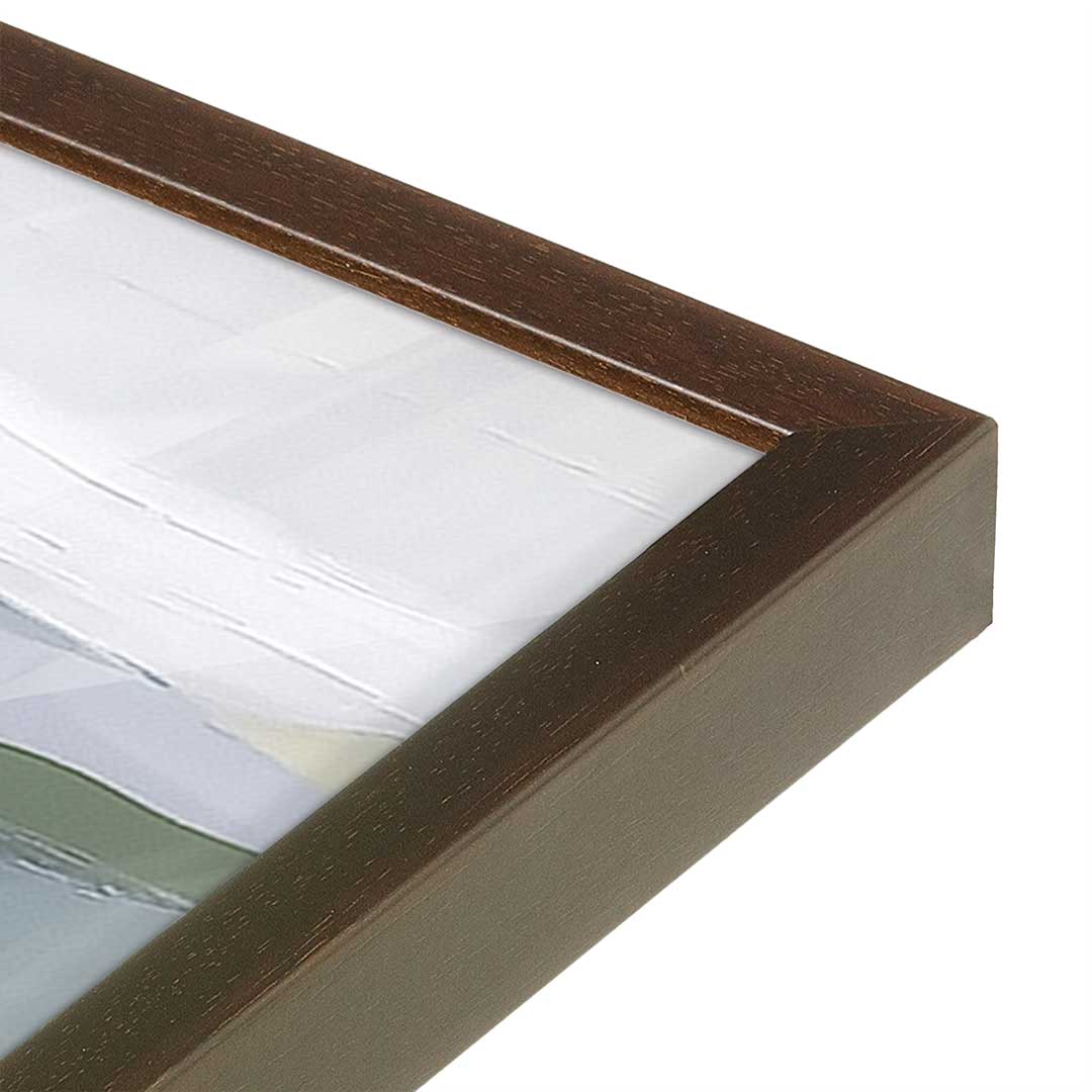 [Color:Brown], Picture of art in a Brown frame at an angle