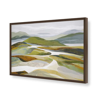 [Color:Brown], Picture of art in a Brown frame of the corner