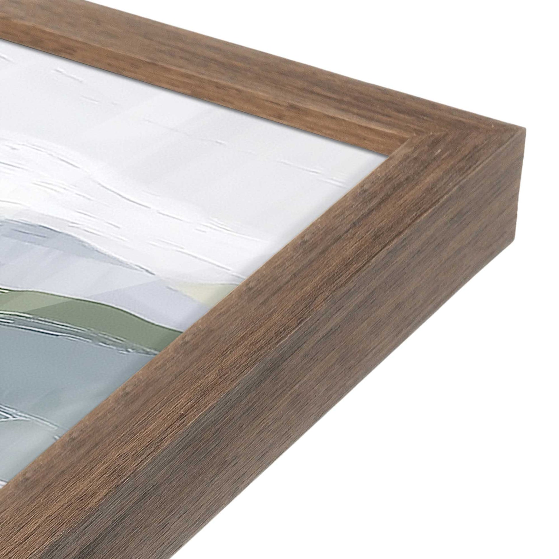 [Color:Walnut], Picture of art in a Walnut frame at an angle
