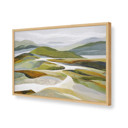 [Color:American Maple], Picture of art in a American Maple frame of the corner