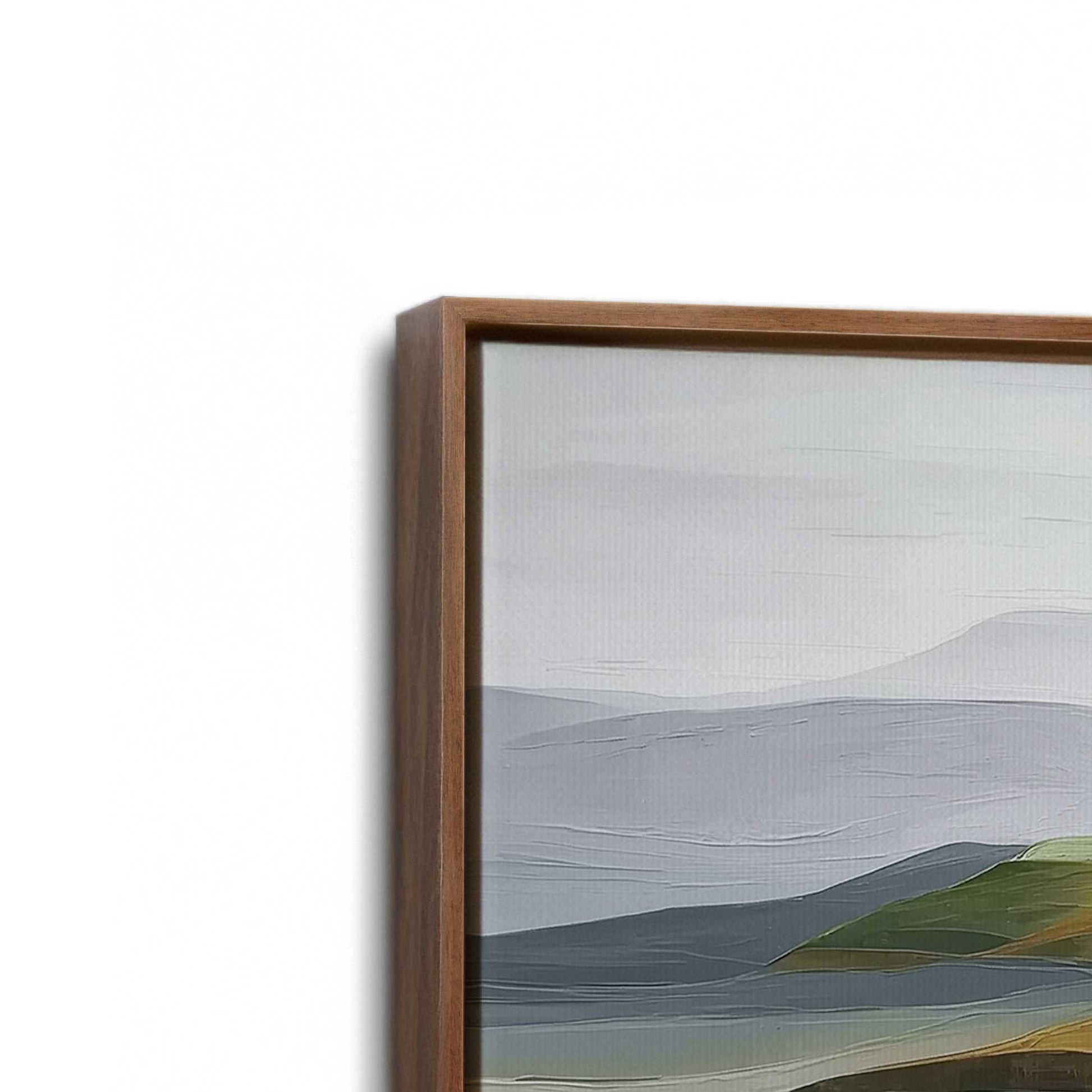 [Color:Walnut], Picture of art in a Walnut frame at an angle