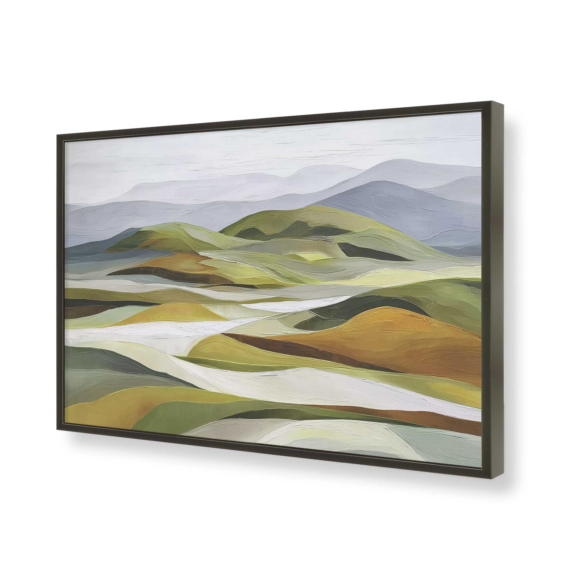 [Color:Satin Black], Picture of art in a Satin Black frame of the corner
