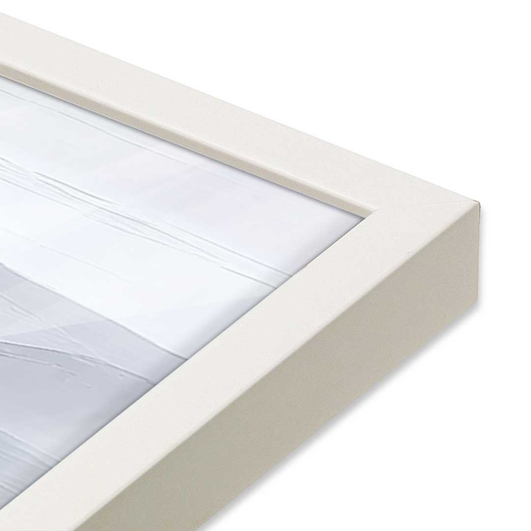 [Color:Opaque White], Picture of art in a Opaque White frame at an angle