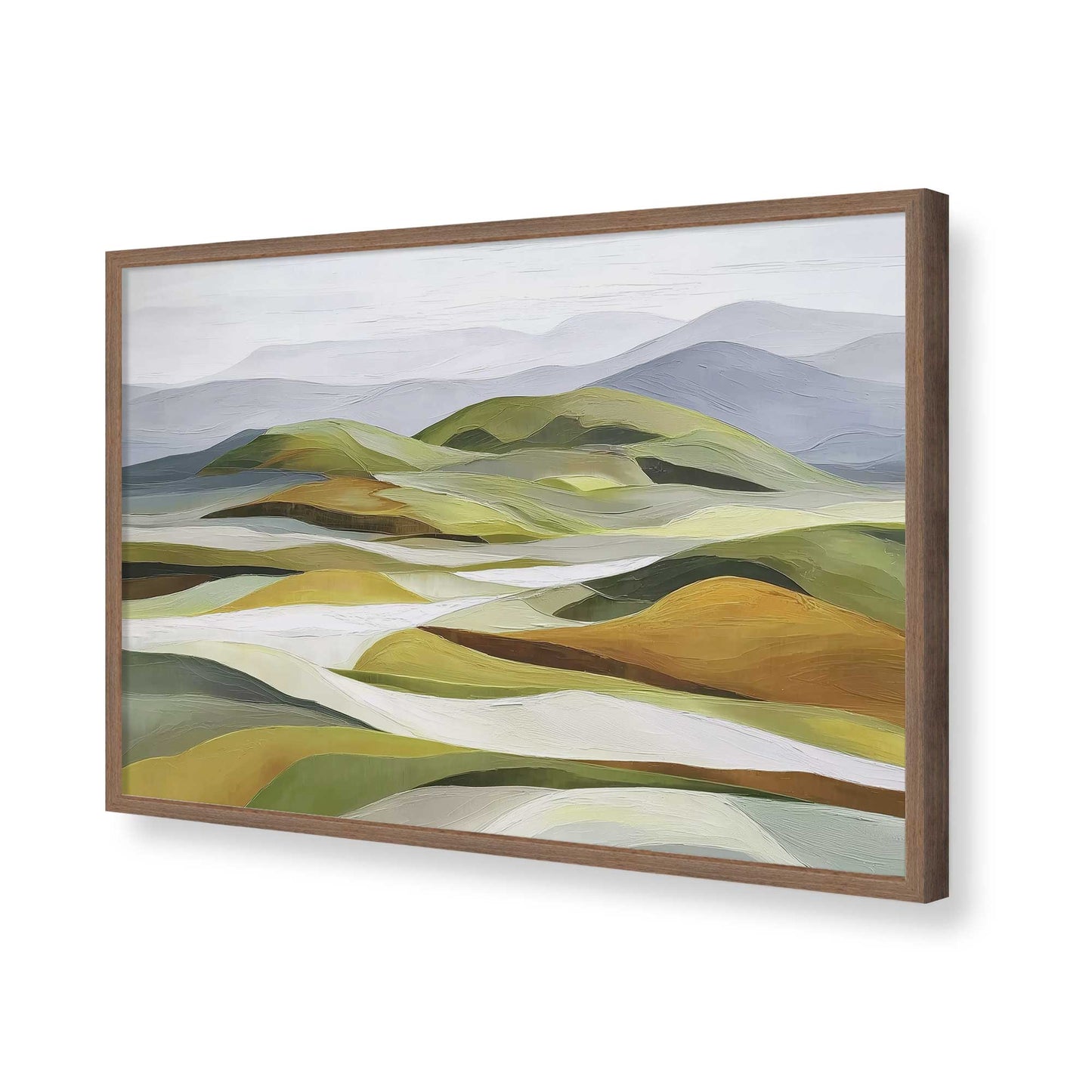 [Color:Walnut], Picture of art in a Walnut frame of the corner