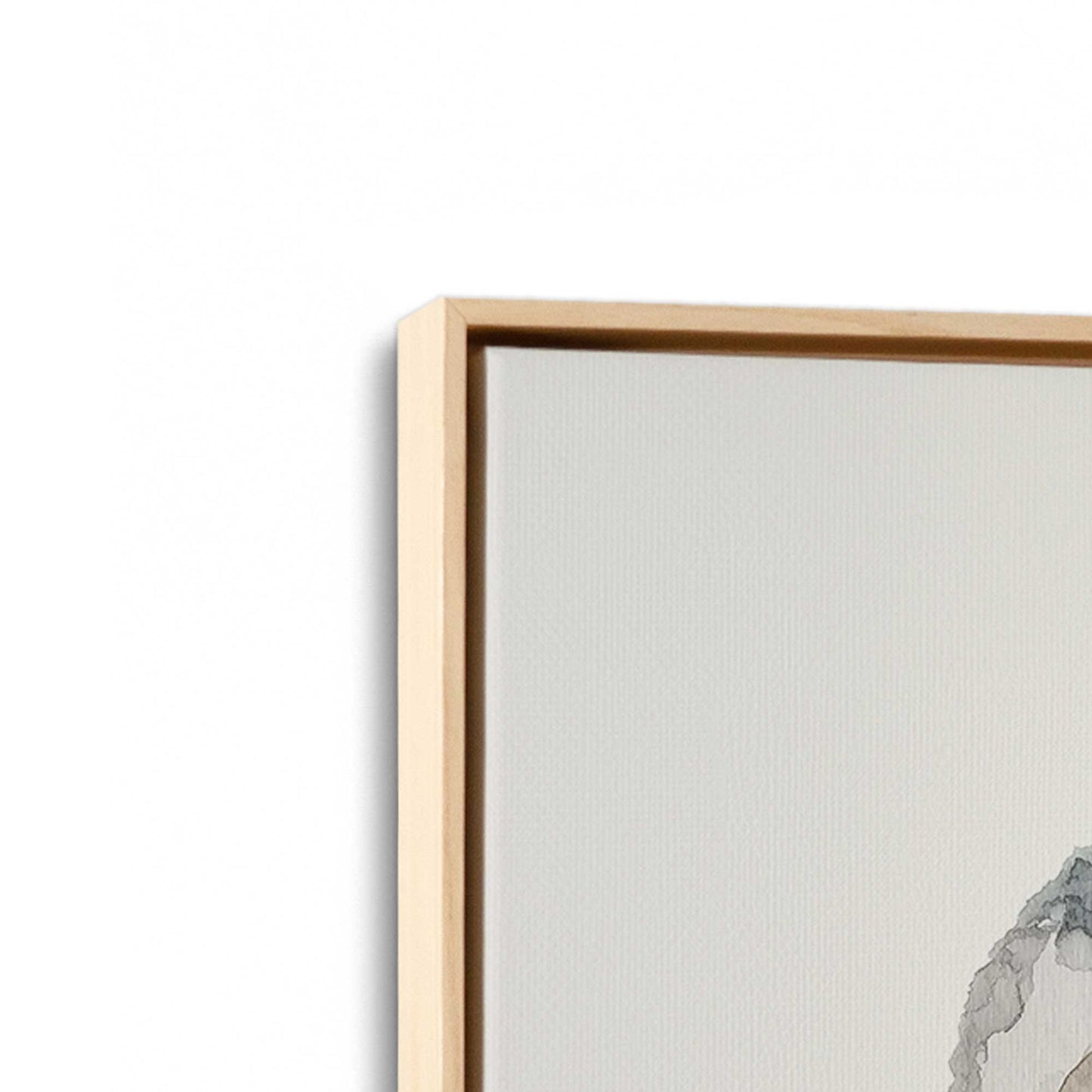 [Color:American Maple], Picture of art in a American Maple frame at an angle