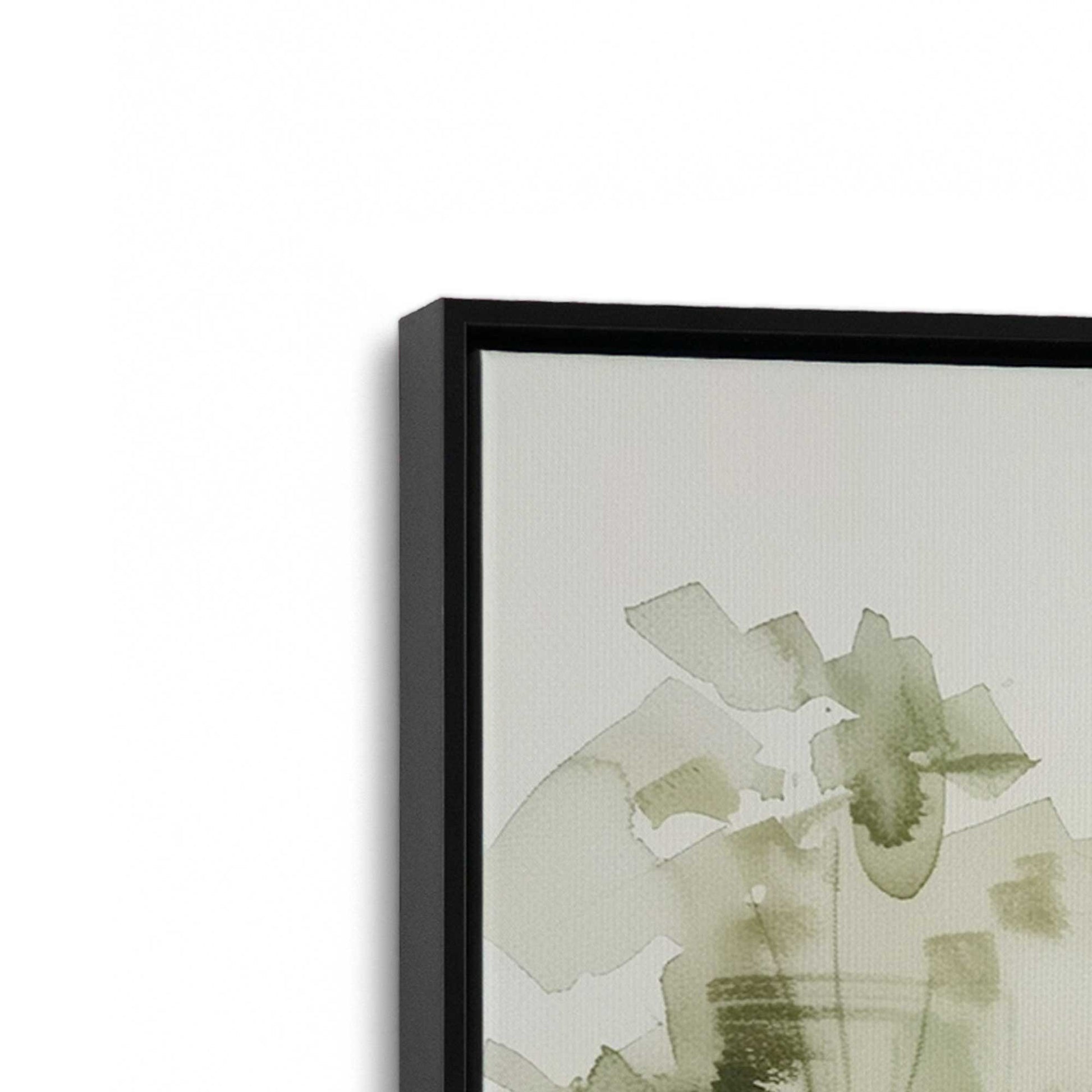 [Color:Satin Black], Picture of art in a Satin Black frame at an angle