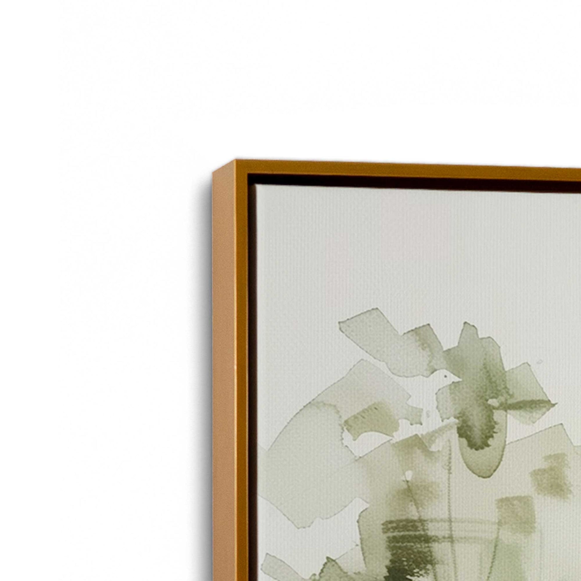 [Color:Polished Gold], Picture of art in a Polished Gold frame at an angle