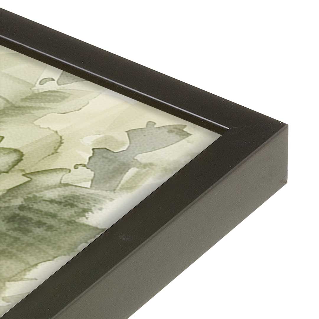 [Color:Satin Black], Picture of art in a Satin Black frame at an angle