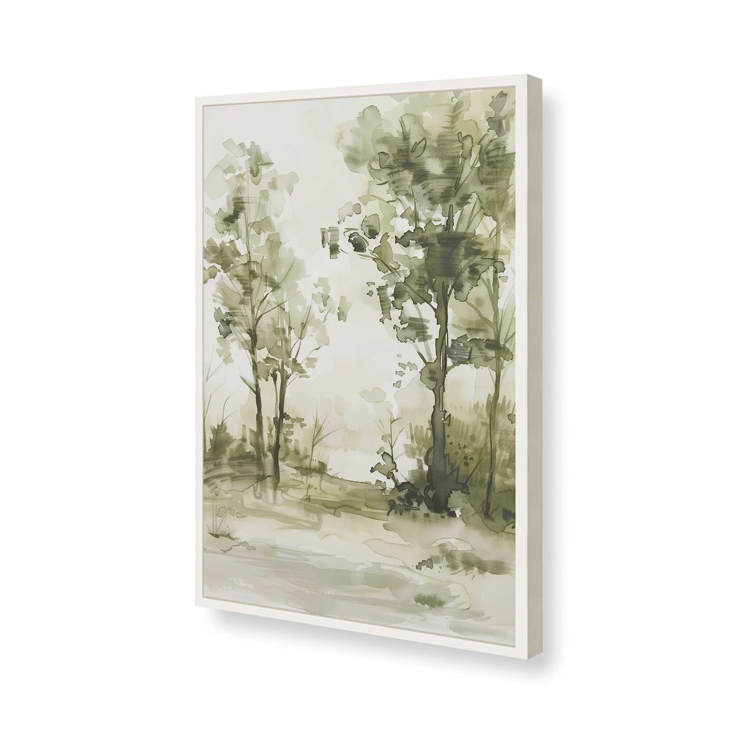 [Color:Opaque White], Picture of art in a Opaque White frame of the corner