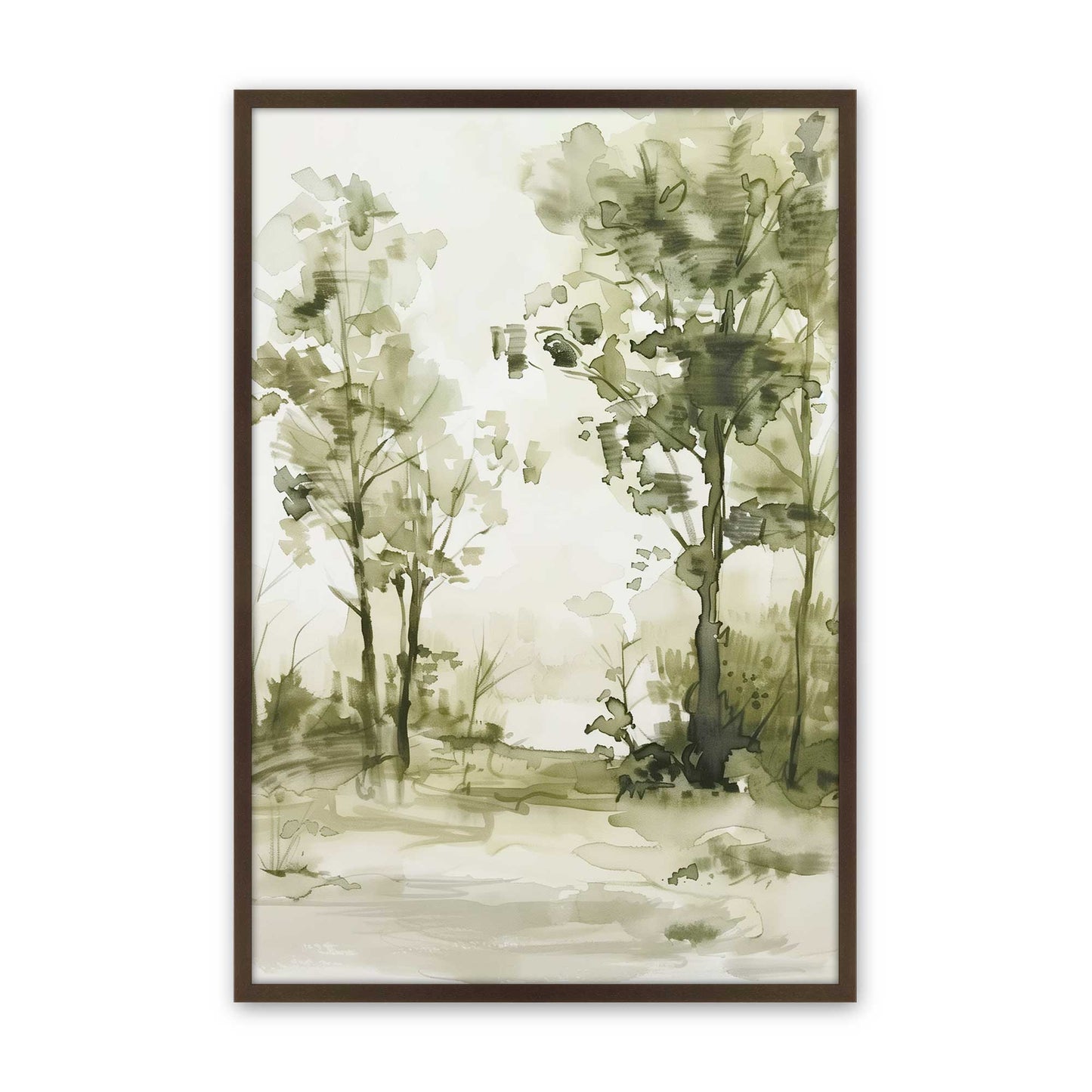 [Color:Brown], Picture of art in a Brown frame