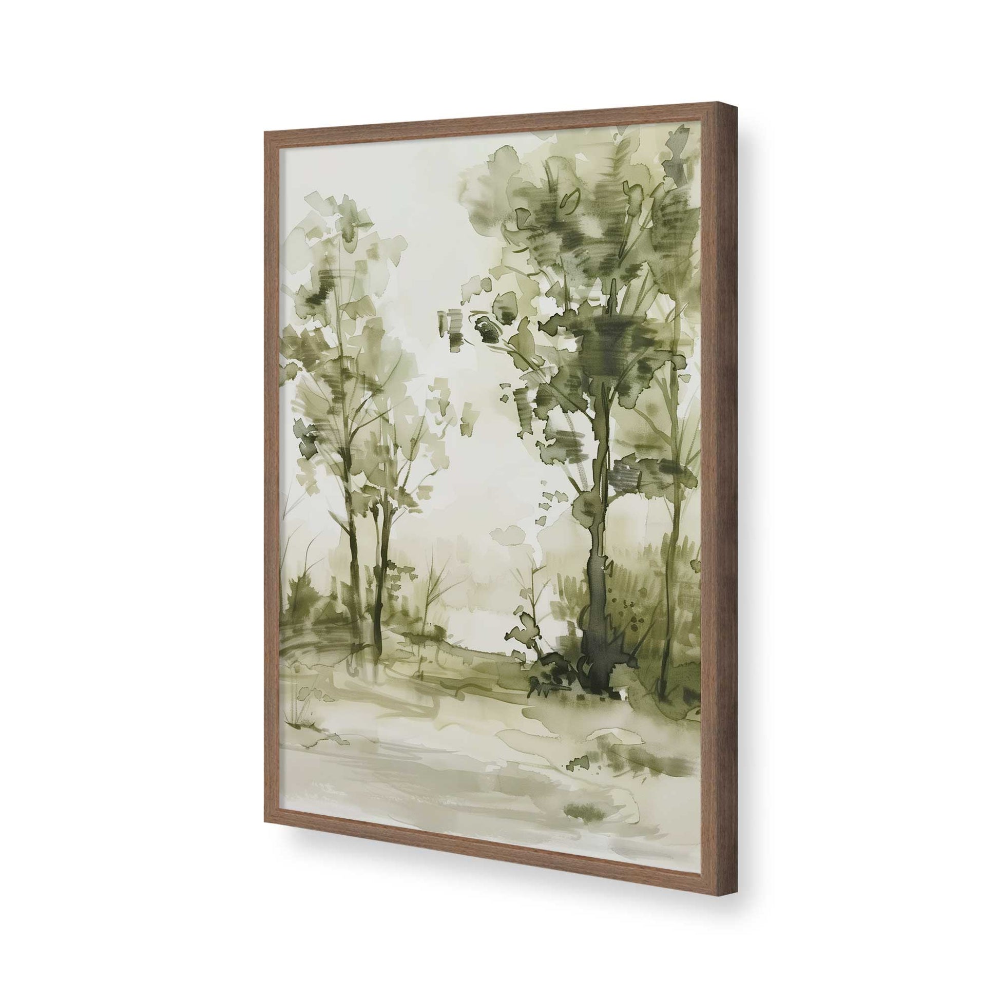 [Color:Walnut], Picture of art in a Walnut frame of the corner