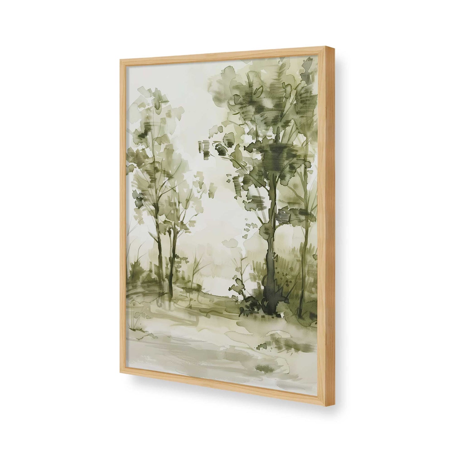 [Color:American Maple], Picture of art in a American Maple frame of the corner