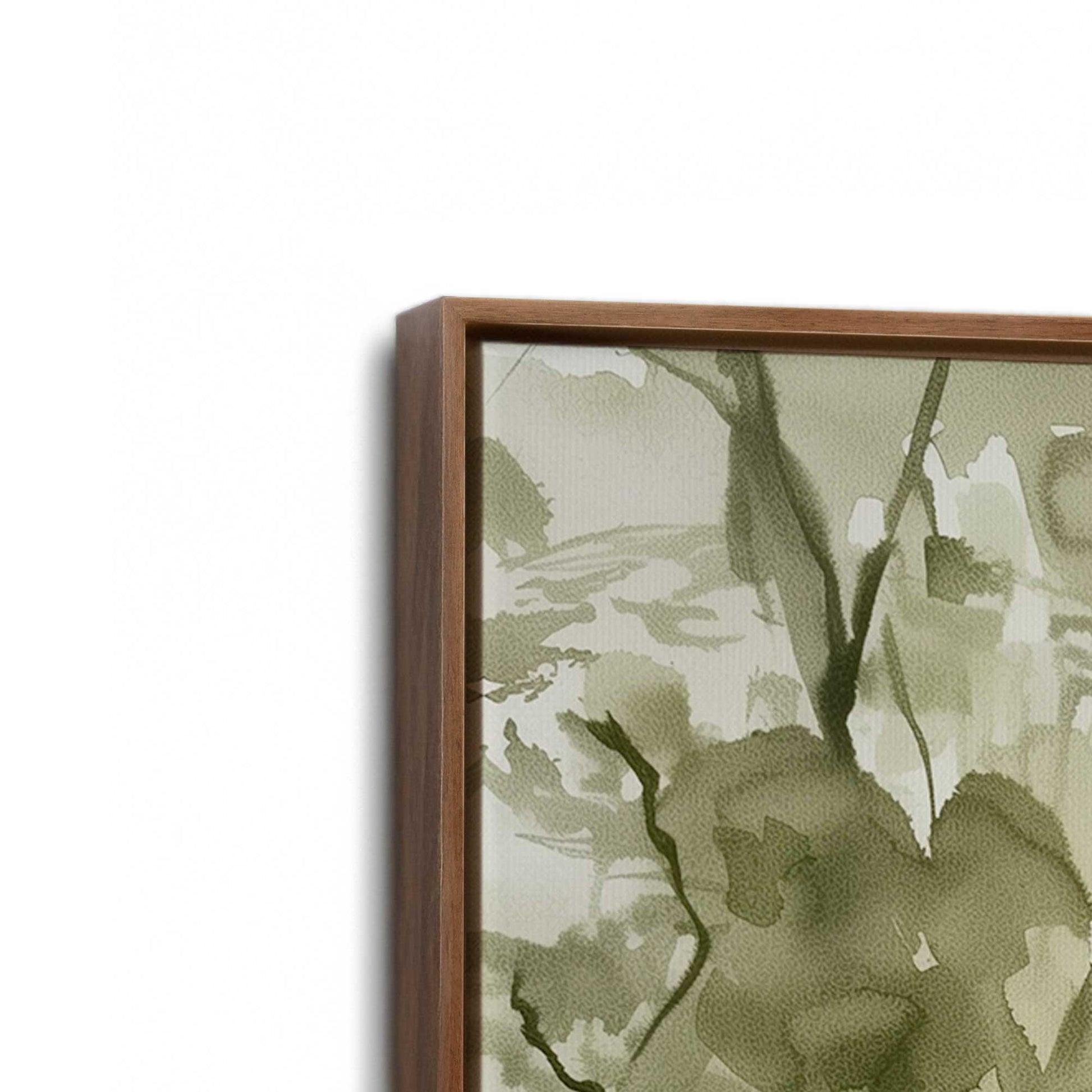 [Color:Walnut], Picture of art in a Walnut frame at an angle