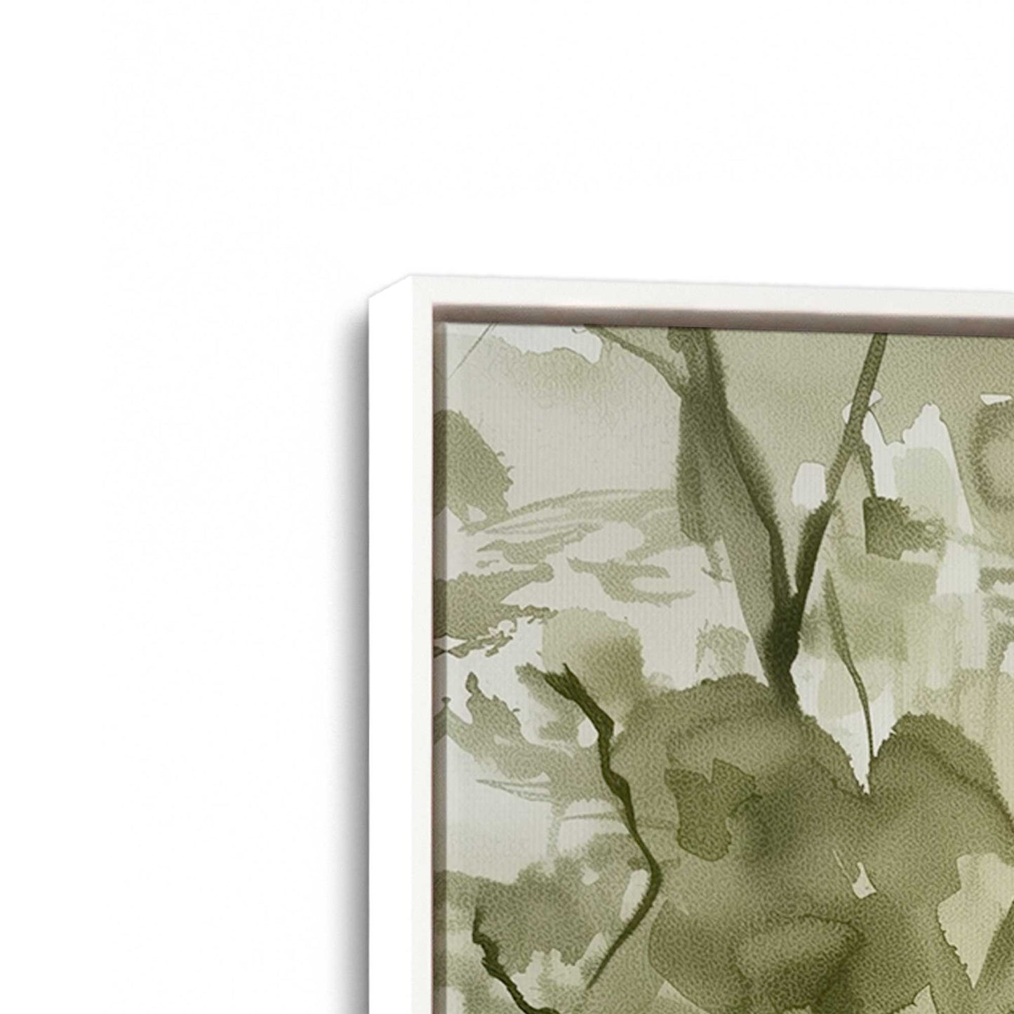 [Color:Opaque White], Picture of art in a White frame at an angle