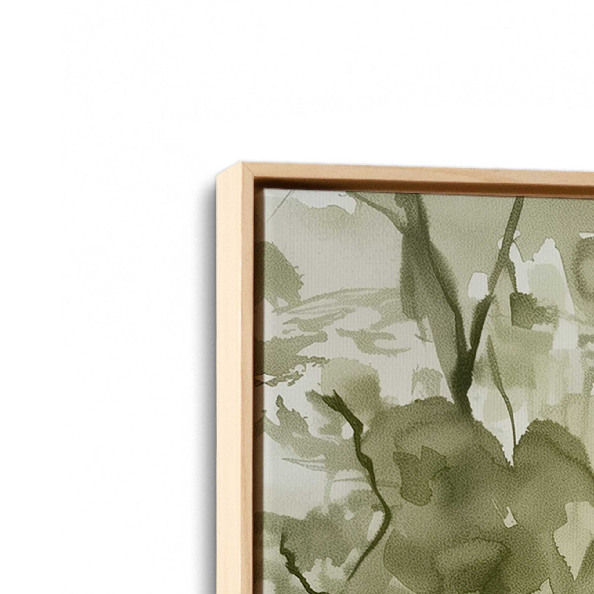 [Color:American Maple], Picture of art in a American Maple frame at an angle