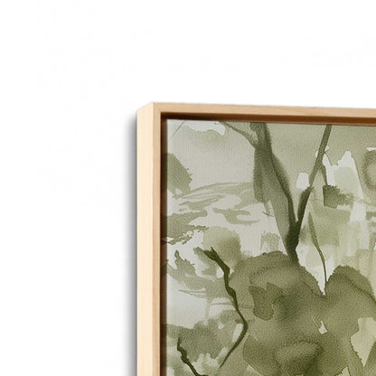 [Color:American Maple], Picture of art in a American Maple frame at an angle
