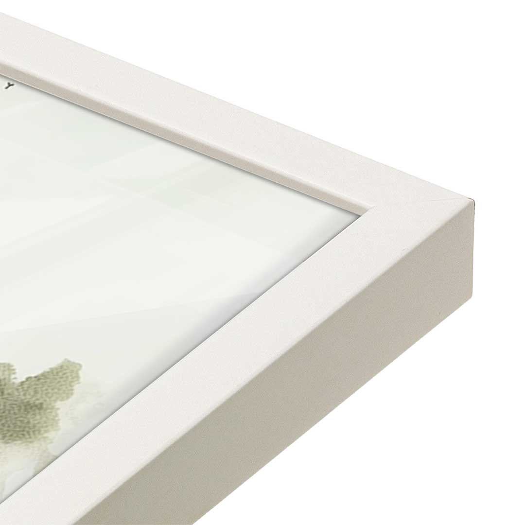 [Color:Opaque White], Picture of art in a Opaque White frame at an angle