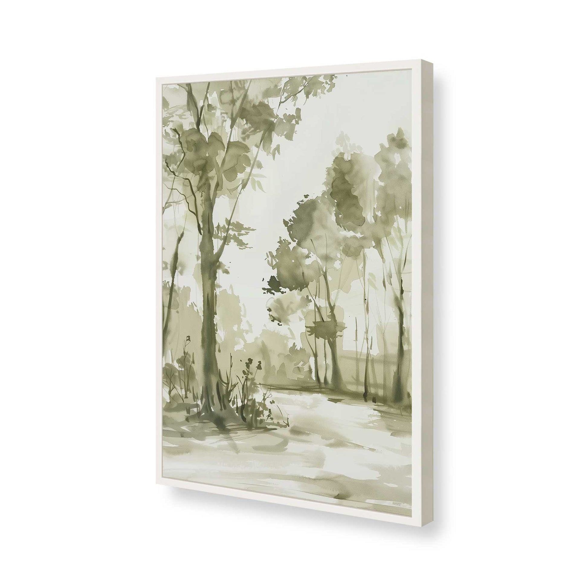 [Color:Opaque White], Picture of art in a Opaque White frame of the corner