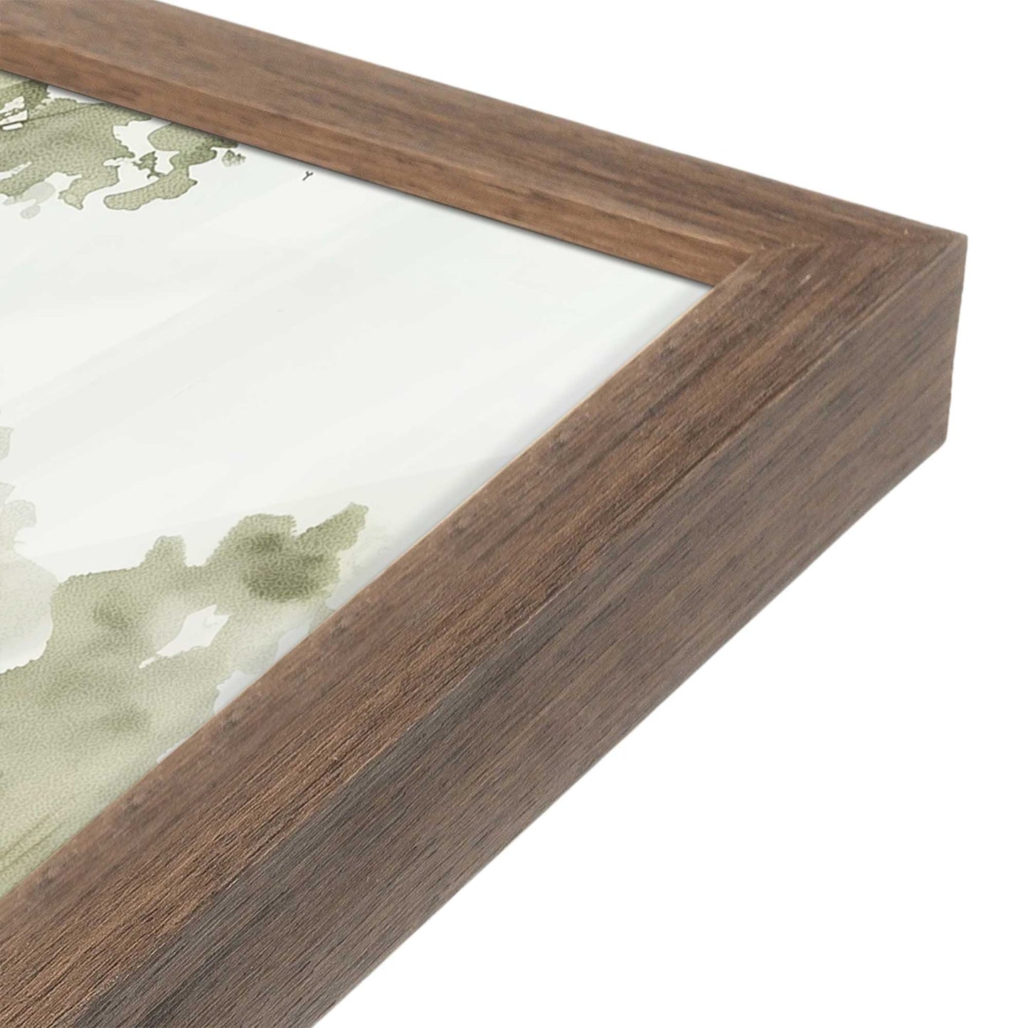 [Color:Walnut], Picture of art in a Walnut frame at an angle