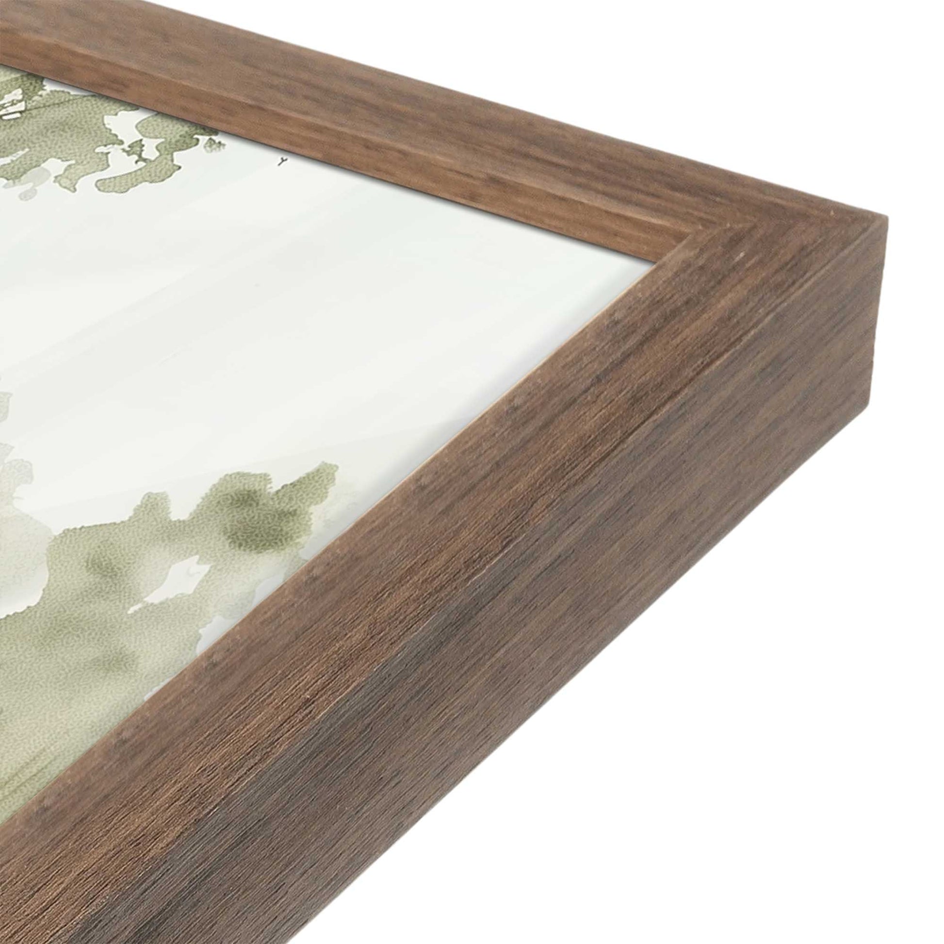 [Color:Walnut], Picture of art in a Walnut frame at an angle